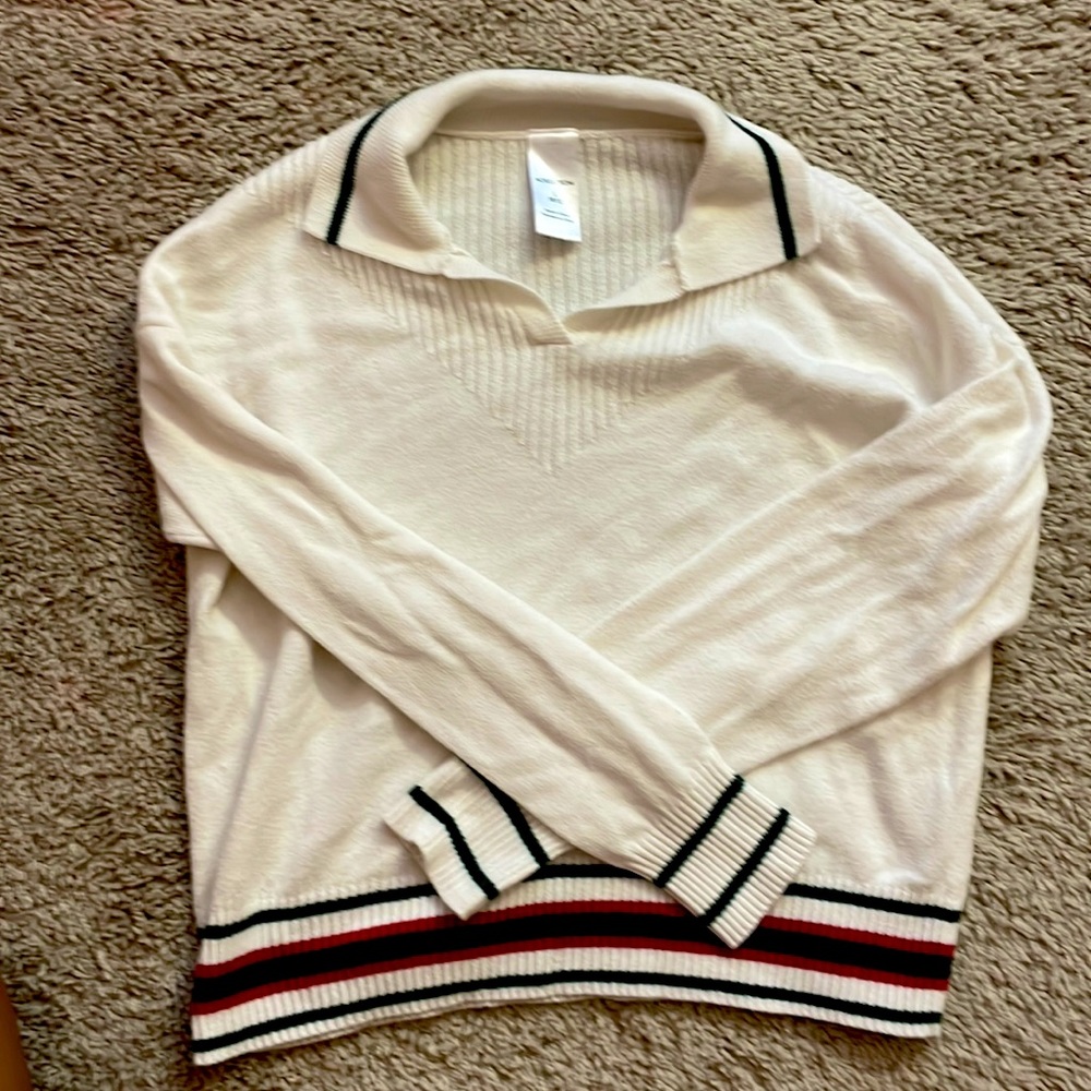 10/12 girls retro style sports sweater from Nordstrom